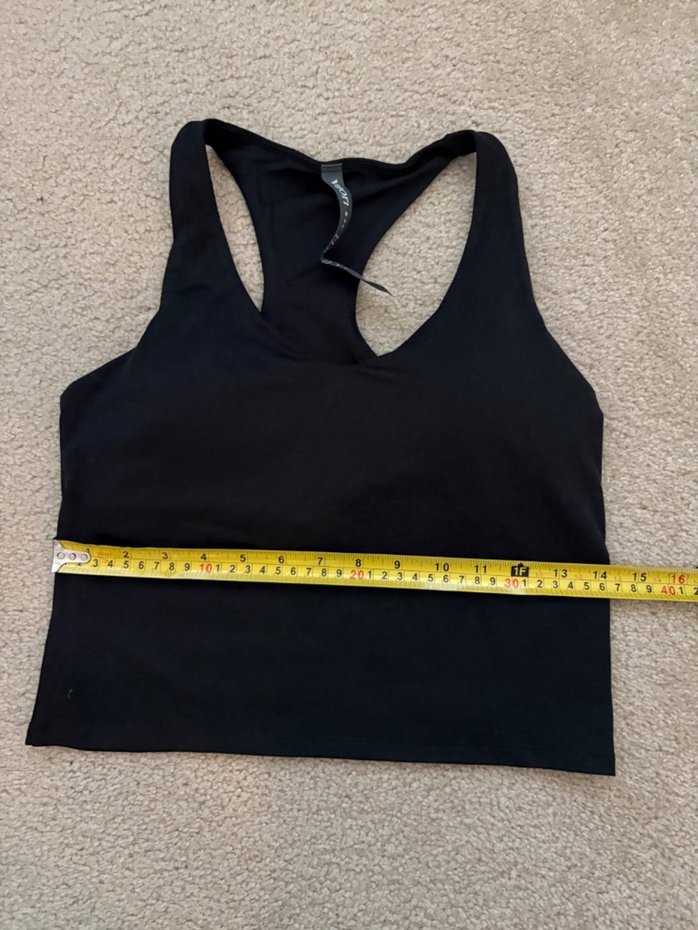 Vuori Halo Performance Black Crop Tank Top 2.0 - Picture 8 of 8